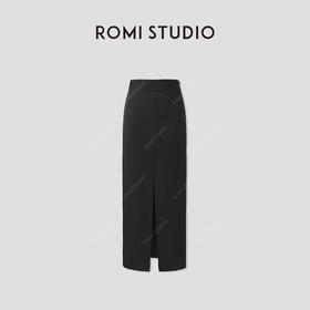 ROMI STUDIO“智性优雅 ”高密精仿羊毛抗皱有型中古半裙RWCAXT4829