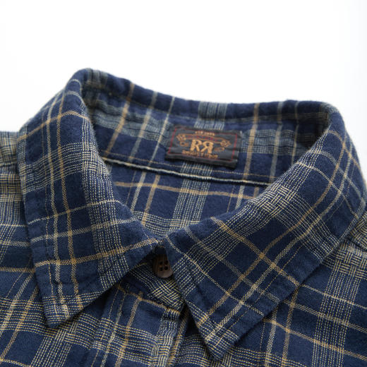 ROMI STUDIO双层纱色织格纹复古洗水腰带长袖连衣裙 RWCALY5365 商品图2