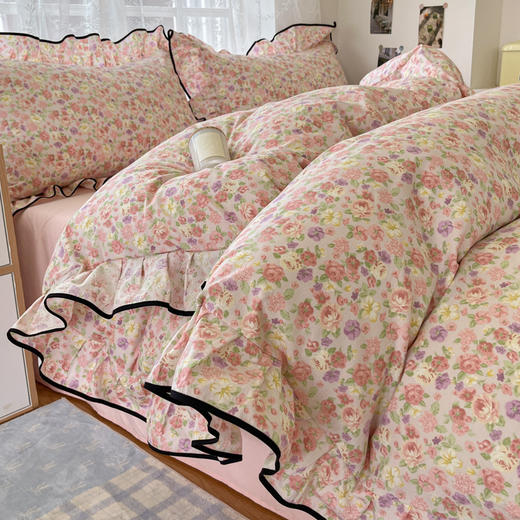 【清仓69元起】韩版公主风加厚全棉花边单被套【不支持退换货】 商品图0