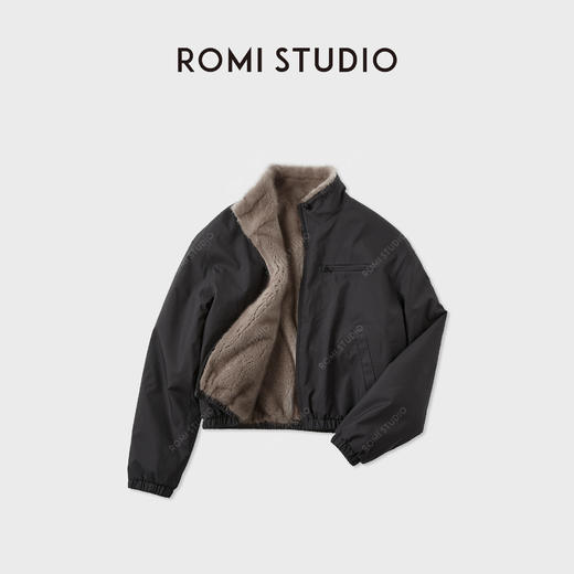 ROMI STUDIO“暖奢优雅”两面穿银兰水貂光泽皮草外套RWCWWG5531 商品图2