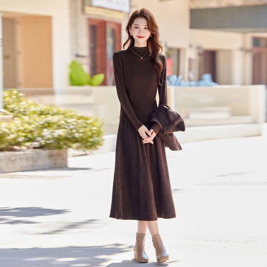 HR ABS25167老钱风气质马甲套装裙通勤风优雅大气半身裙三件套 商品图2