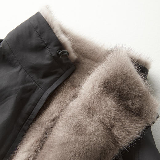 ROMI STUDIO“暖奢优雅”两面穿银兰水貂光泽皮草外套RWCWWG5531 商品图4