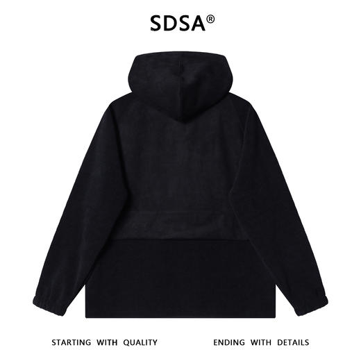 WY1129SDSA男士秋冬新款痞帅男装韩版绒面拼接半拉链立领连帽卫衣时尚潮 商品图4