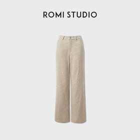 ROMI STUDIO“英式复古”灯芯绒纹理舒适宽松高腰休闲裤 RWCAXU5154
