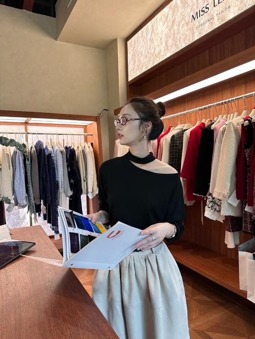 PIAN AI冷小姐# 挂脖款100%羊毛长袖T 商品图0