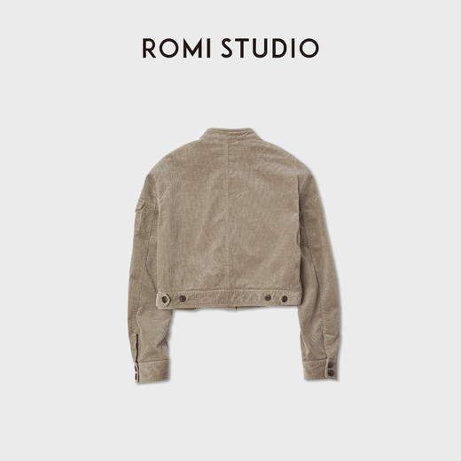 ROMI STUDIO老钱休闲重砂水洗灯芯绒 夹棉立领夹克外套RWCWWG5429 商品图2