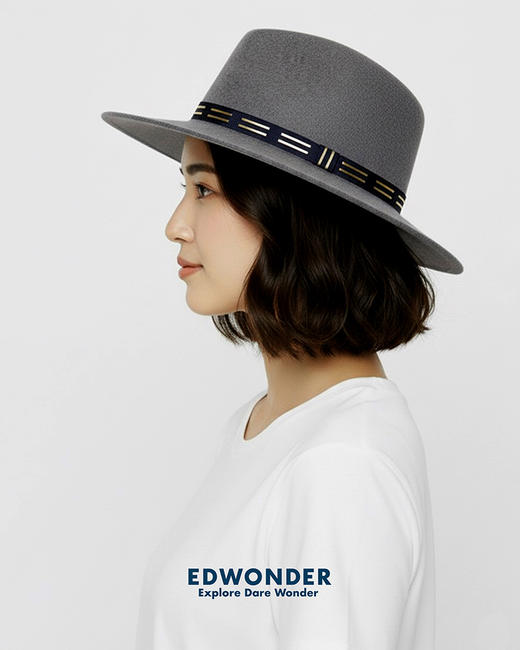 爵士帽 I 灰色羊毛 l Fedora 商品图3