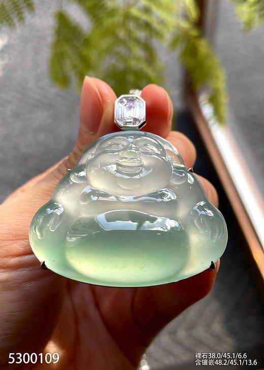 高冰种飘翠木那佛公吊坠【5300109】具体价格微信咨询 商品图3