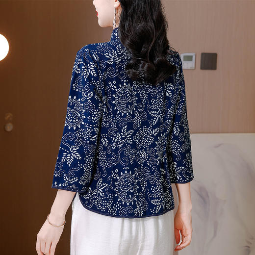 KQL A83N3175新中式春季盘扣棉麻中式民族风开衫外套 商品图3