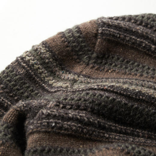 ROMI STUDIO“简约复古”100绵羊毛提花撞色圆领套头毛衫RWCAST6044 商品图4