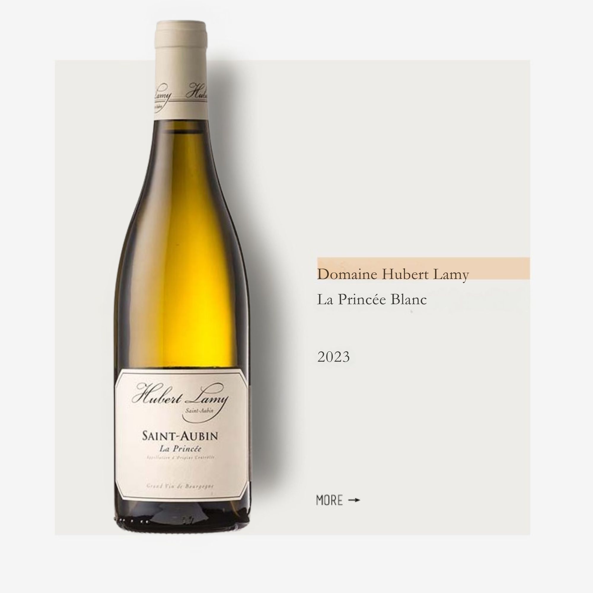 Domaine Hubert Lamy Saint-Aubin La Princée Blanc 2023拉米酒庄圣欧班王子园干白2023