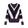 CC SD2603蝙蝠袖毛衣针织衫条纹遮肚洋气减龄上衣 商品缩略图4