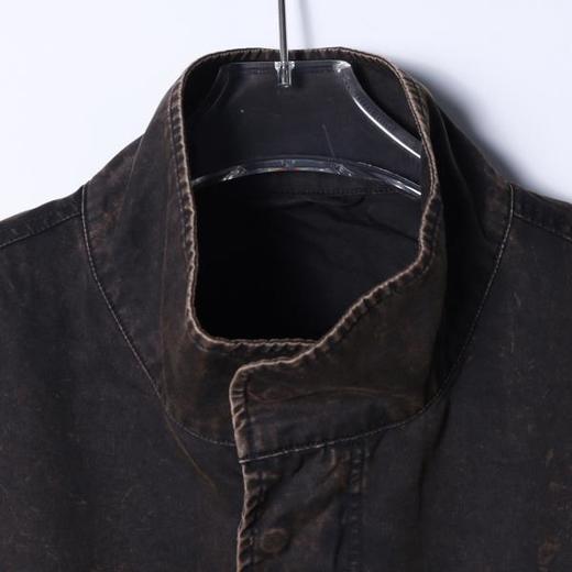 6225SDSA男士秋冬新款痞帅男装老钱风工装按扣拉链立领夹克复古百搭 商品图2