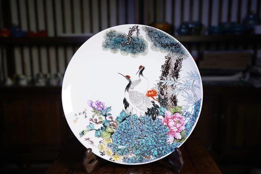 炉钧挂彩花鸟赏盘 商品图0