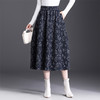 QYM 792-Y时尚优雅半身裙松紧高腰印花裙 商品缩略图0