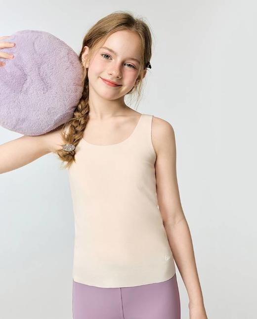 【春上新】8楼爱慕儿童Aimer Kids少女奶皮暖肤打底一阶段护肚长背心AJ115J241，吊牌价329元 商品图2