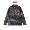 T4851SDSA男士秋冬新款痞帅男装潮牌扎染豹纹半高领长袖T恤百搭打底衫 商品缩略图1