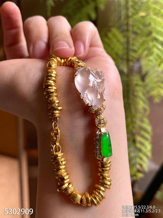 翡翠黄金手串【5302909】具体价格微信咨询 商品图5