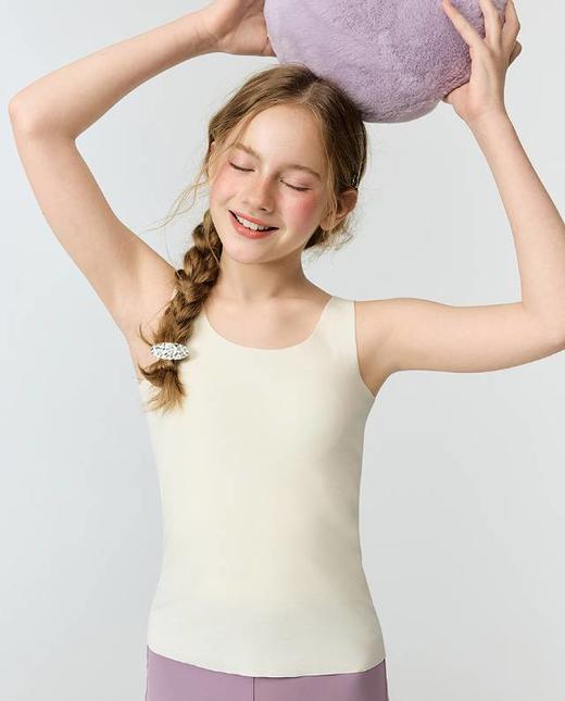 【春上新】8楼爱慕儿童Aimer Kids女孩奶皮暖肤打底一阶段护肚长背心AJ115J243，吊牌价329元 商品图2