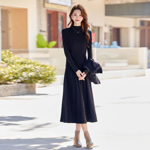 HR ABS25167老钱风气质马甲套装裙通勤风优雅大气半身裙三件套 商品图3