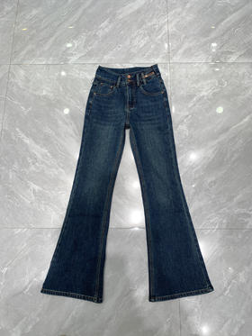 【门店同款】ENJOY冬季双扣腰头设计微喇裤 166993524