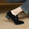 【预售5天】巨舒服~超软羊翻皮法式圆头单鞋春秋季新款真皮粗跟女鞋子SP&A1362 商品缩略图2