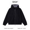 SDSA男士秋冬新款痞帅男装美式显瘦纯色拉链连帽卫衣外套百搭时尚 商品缩略图1