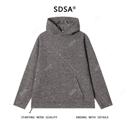 87707SDSA秋冬新款痞帅男装美式小香风连帽针织卫衣下摆松紧百搭上衣 商品图1