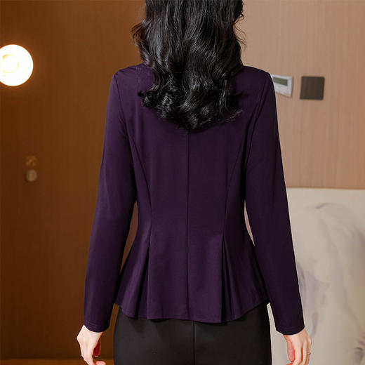 KQL A83N3184不规则衬衫气质修身显瘦上衣 商品图3