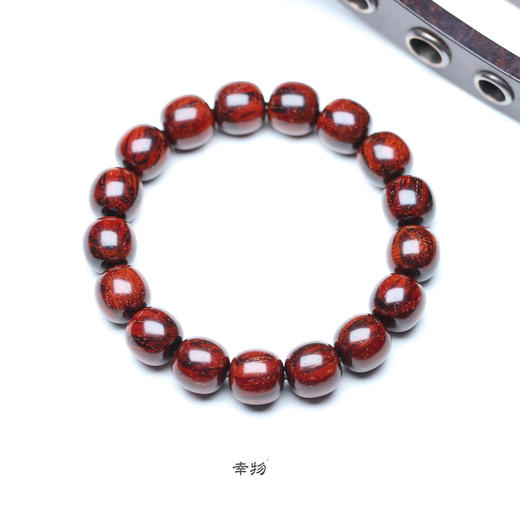 【青山特惠】琴料 12*13mm360度鱼鳞多金星半满火焰纹小叶紫檀手串 t12 商品图3