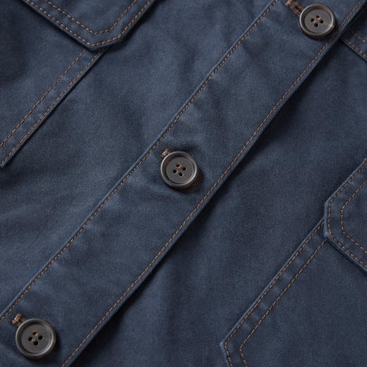 ROMI STUDIO“美式复古”棉锦混纺挺括撞色做旧短款外套RW24LWY1188【现货】 商品图3