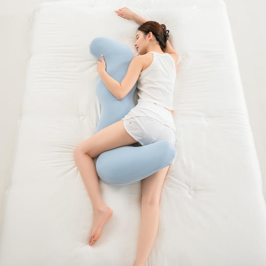 【品牌直发】加倍生活 全新升级德绒海马记忆棉睡觉长抱枕头 孕妇枕长条波浪抱枕芯 外套可水洗 商品图1