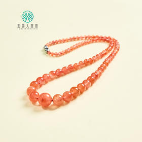 玉美人菲菲-南红项链-圆珠塔链