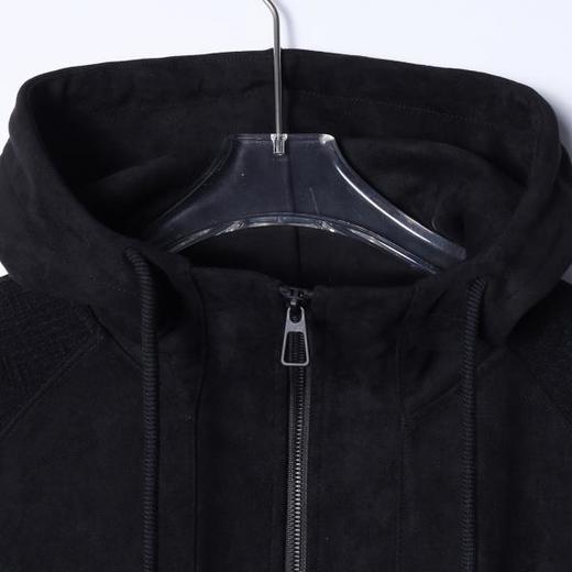 WY1129SDSA男士秋冬新款痞帅男装韩版绒面拼接半拉链立领连帽卫衣时尚潮 商品图1