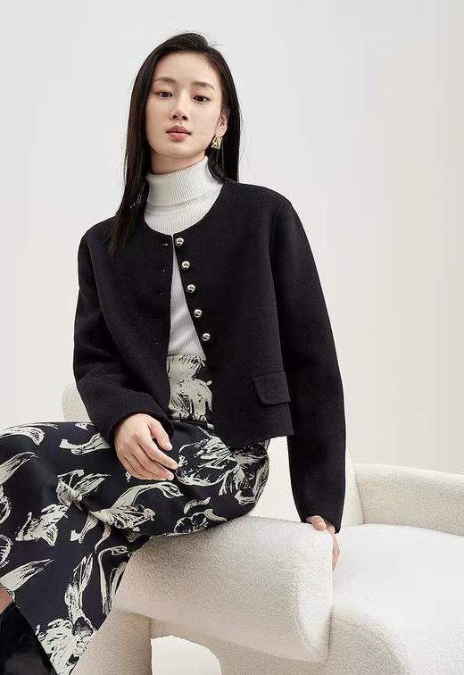 100%双面羊毛孙俪同款短款大衣外套 商品图7