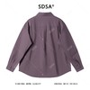 32005SDSA男士秋冬新款痞帅男装潮牌纯色铆钉口袋纽扣长袖翻领衬衫百搭 商品缩略图5