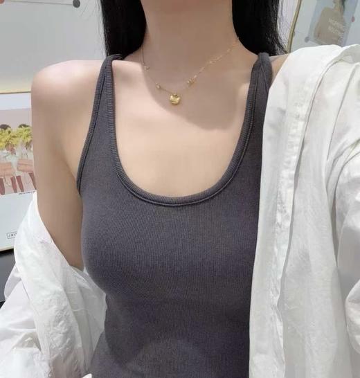 【GZ】无忧购49元2件时尚法式U领背心超多经典颜色显瘦吊带5870（截单后3-5天发货) 商品图2