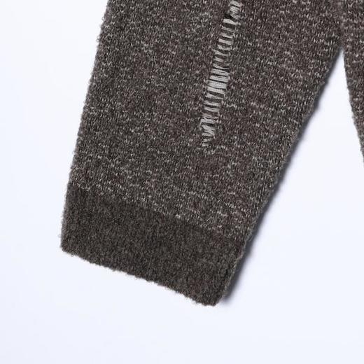 SDSA秋冬新款痞帅男装复古撞色抽绳拉链连帽针织衫百搭慵懒风毛衣 商品图3