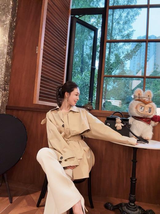 PIAN AI冷小姐# 2色短款风衣外套 商品图5