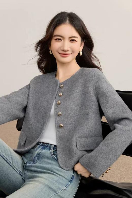 100%双面羊毛孙俪同款短款大衣外套 商品图4