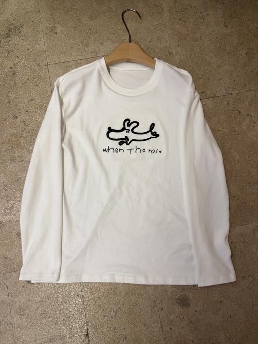 【门店同款】ENJOY冬季“暖冬知性”植绒小狗长袖T恤 167143960 商品图0