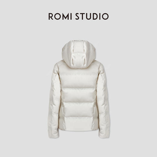 ROMI STUDIO“极简老钱”高品质95白鹅绒连帽修身羽绒服 RWCAWD5399 商品图1