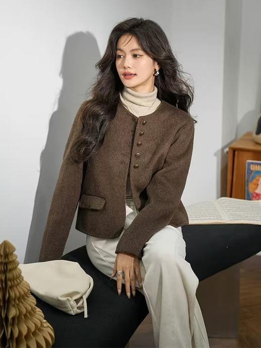 100%双面羊毛孙俪同款短款大衣外套 商品图2