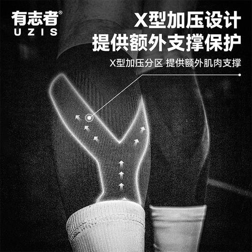 有志者UZIS实战专业包裹篮球袜子男精英训练防滑护具高帮长筒擎天 商品图4