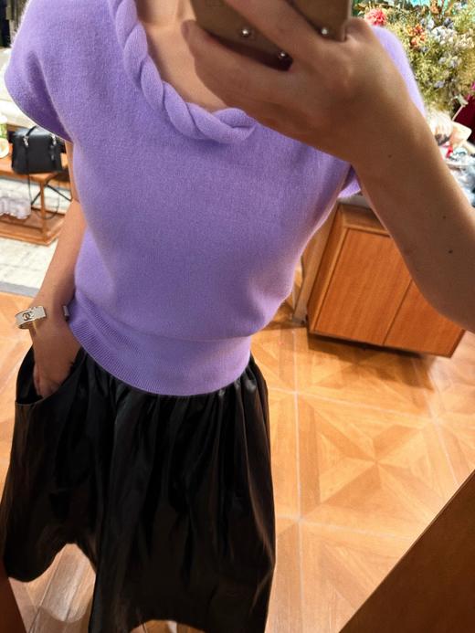 PIAN AI冷小姐# 黑色赫本风皮半裙 商品图5