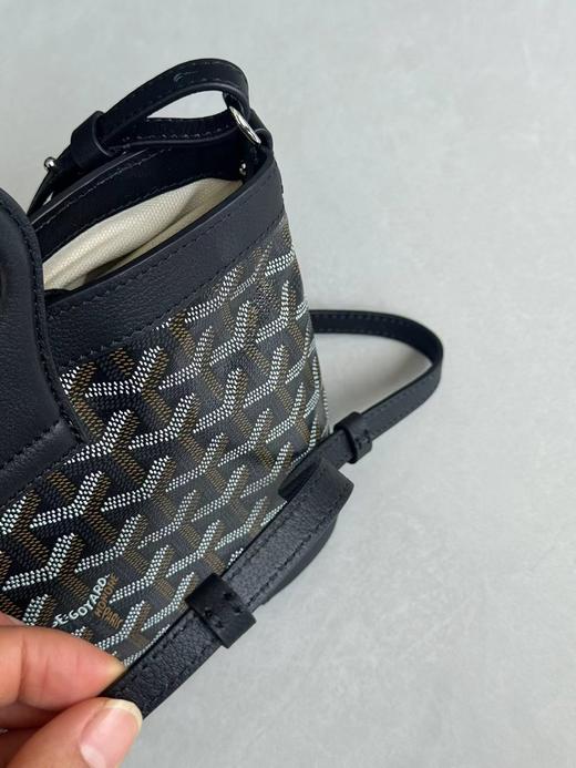 D100261复古又时髦老花配撞色皮手拎斜挎菜篮子包 商品图11