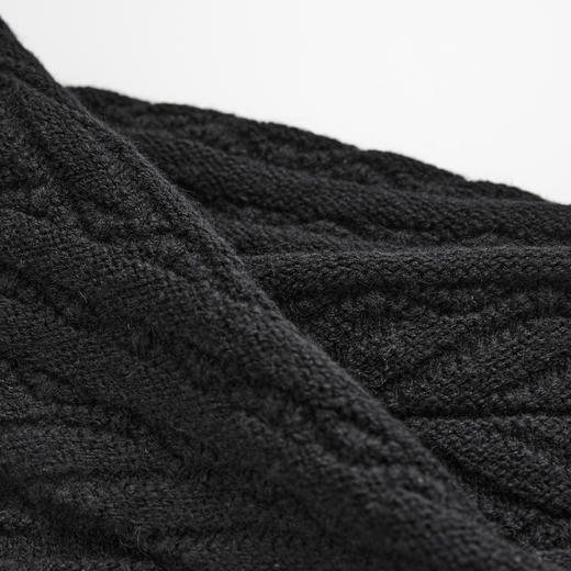 ROMI STUDIO“秘语”羊驼羊毛一字荡领毛织麻花气质上衣RWCAST4746 商品图2