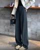A*LIN中缝立体基础款纯色垂感拖地直筒加绒加厚休闲阔腿裤 商品缩略图3