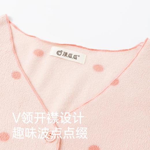 3部顶瓜瓜摇粒绒开襟V领女长袖套装ARW25200 商品图4