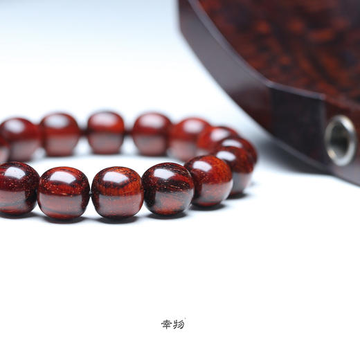 【青山特惠】琴料 12*13mm360度鱼鳞多金星半满火焰纹小叶紫檀手串 t12 商品图2